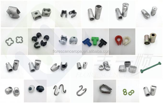 Warm verkoop 16mm 6 strengen PP combinatie touw met stalen kern voor speeltuin 5