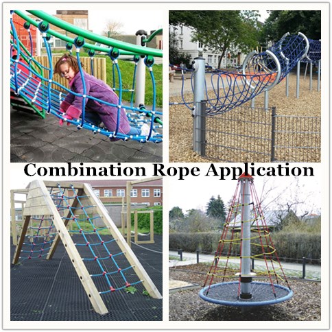 16 mm 6 strengen PET- of PP-uitzendband voor het speelterrein voor klimnetten 13