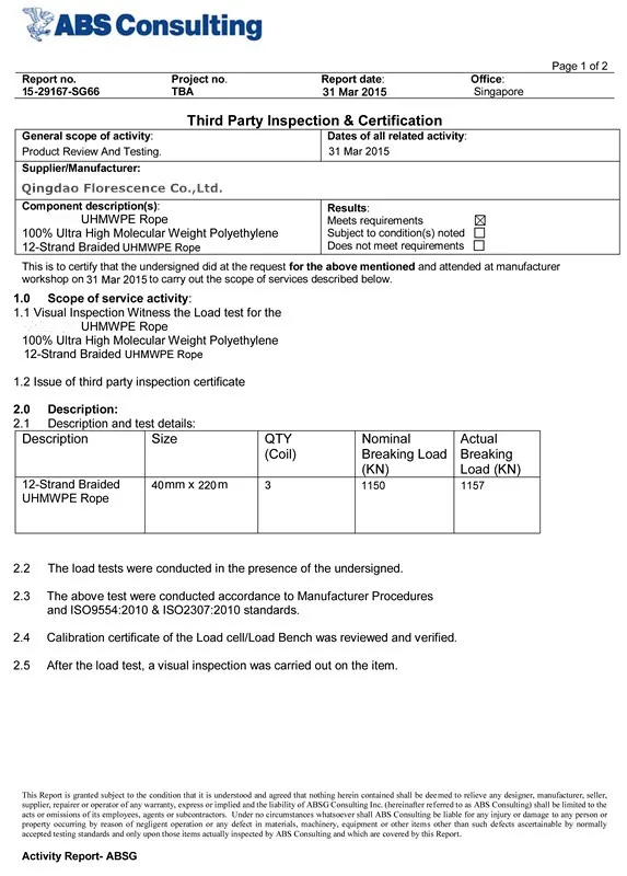 Polypropyleen PP 8-streng zwevend touw voor scheepsverbinding met lage verlenging 9