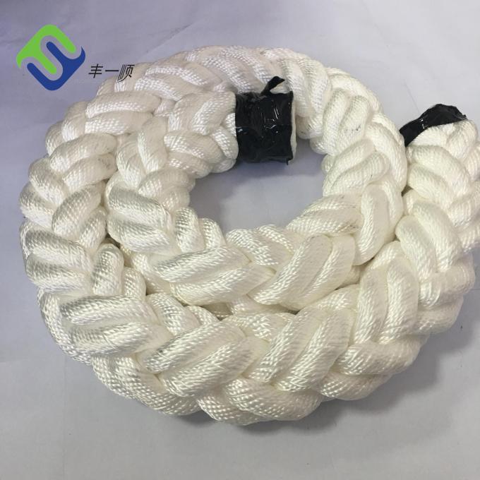 Witte polyester Marine 8 Strand Mooring Rope Abrasiebestendig 3