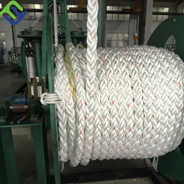 Witte polyester Marine 8 Strand Mooring Rope Abrasiebestendig 4