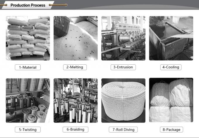 Geflechte HMPE-vezeltouw met 12 strengen UHMWPE-touw UHMWPE-zeertouw 12