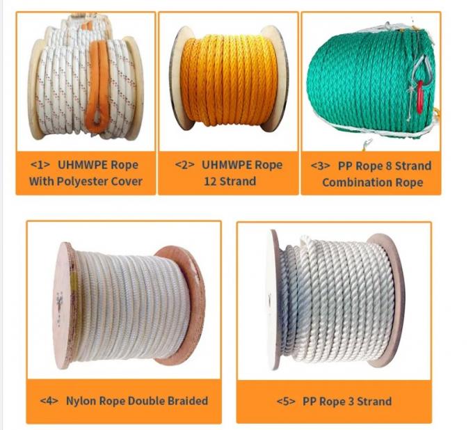 80 mm 60 mm Schepen Mooring touw Polyester Boat Marine touwen 8 Strand 6