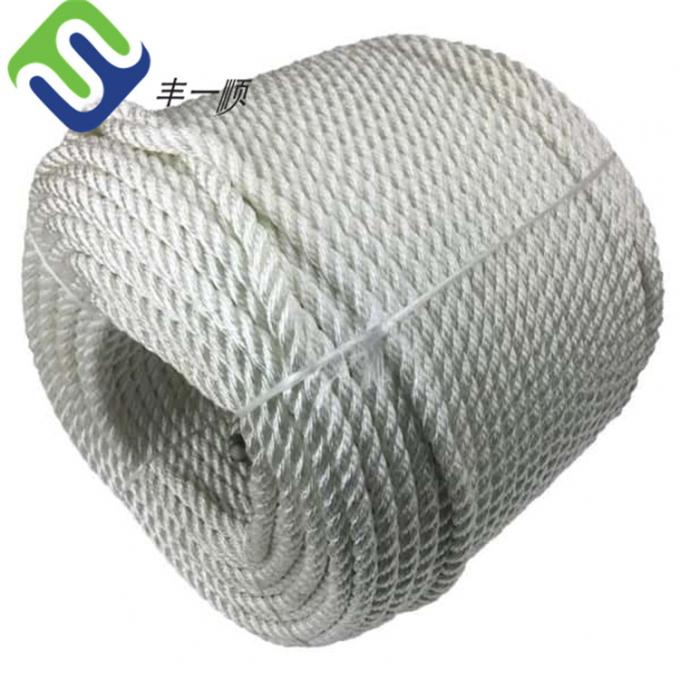 Witte kleur Nylon touw 32 mm Diameter 3 Strand Twist Nylon Marine touw 0
