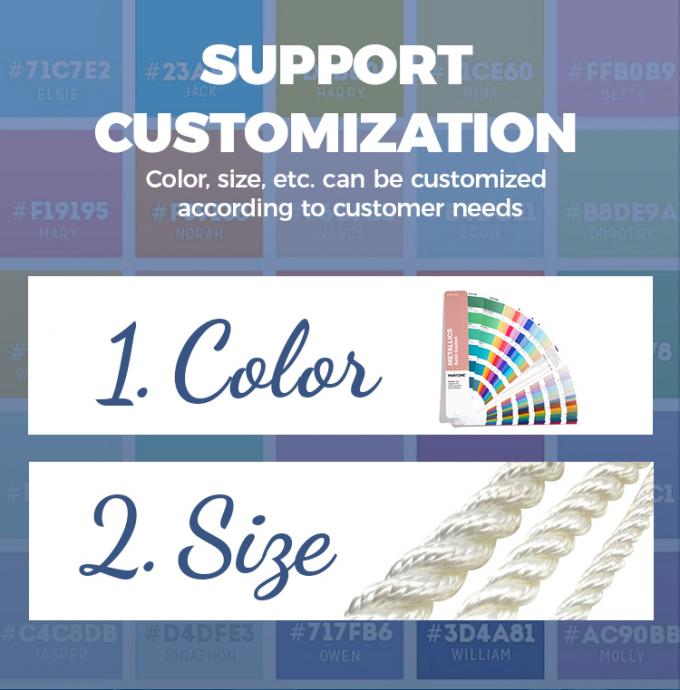 8 strengen PP polyester gemengde marine mooring staart touw 64mm 72mm 80mm met 11m lengte 7