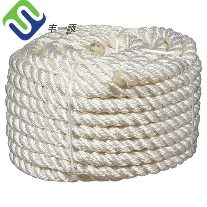 Witte kleur Nylon touw 32 mm Diameter 3 Strand Twist Nylon Marine touw 2