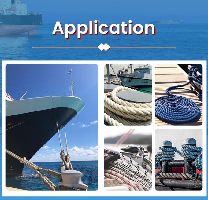 Dubbelgevlochten nylon meerlijn voor maritiem slepen en aanmeren 6