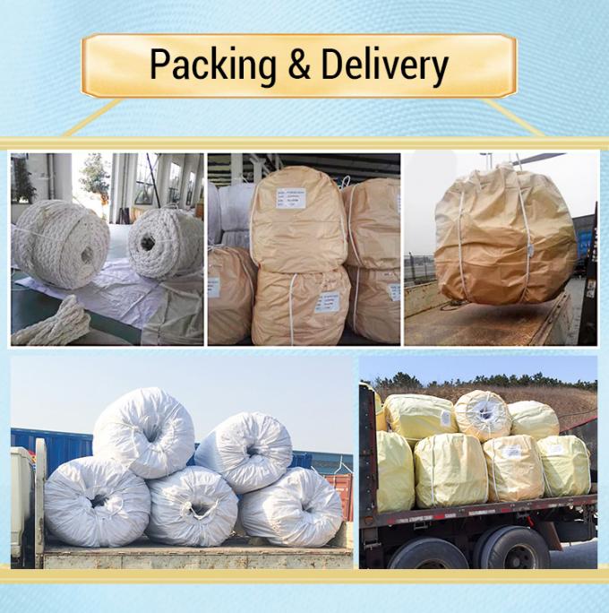 Hoge sterkte 12-streng gebreide UHMWPE synthetische vezel draad touw 48mm Diameter Voor zeeschepen slepen Mooring Steel Hinge Bag 7