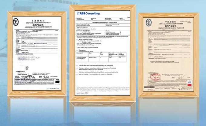 Hoge sterkte 12-streng gebreide UHMWPE synthetische vezel draad touw 48mm Diameter Voor zeeschepen slepen Mooring Steel Hinge Bag 10