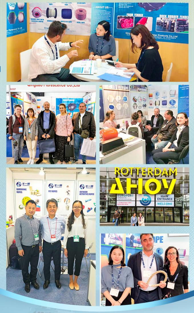 Hoge sterkte 12-streng gebreide UHMWPE synthetische vezel draad touw 48mm Diameter Voor zeeschepen slepen Mooring Steel Hinge Bag 9