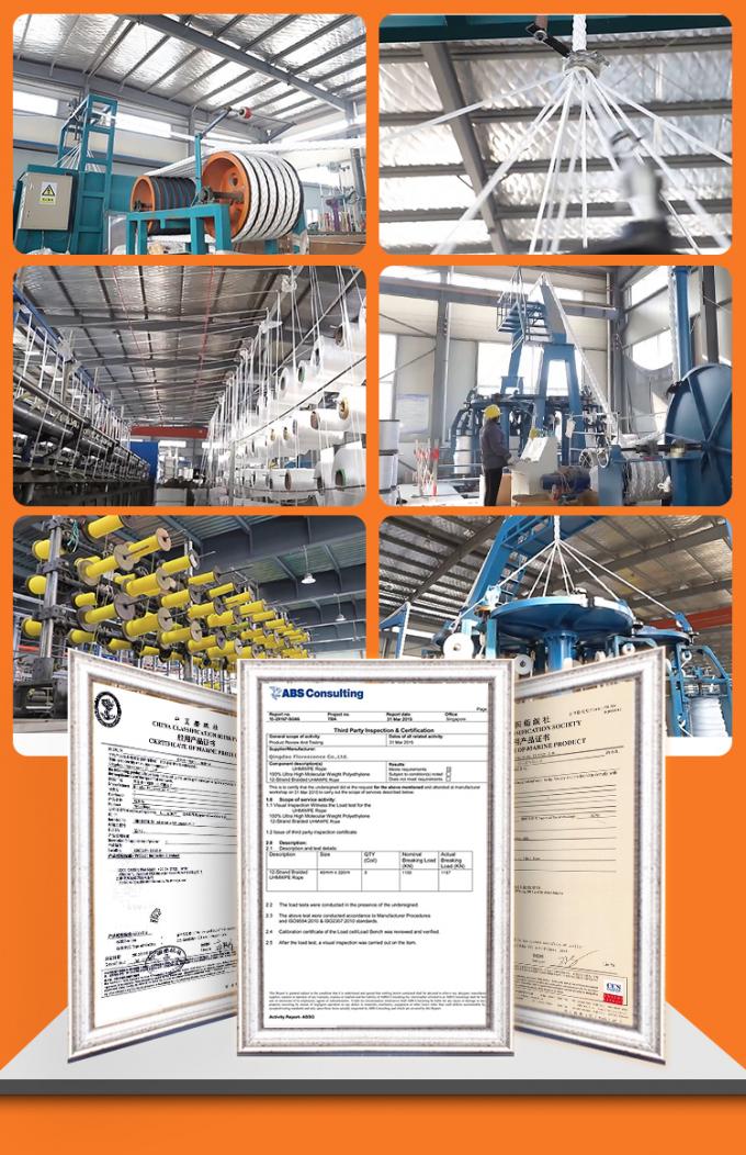 Hoge sterkte dubbel gevlochten polyester jas met Uhmwpe Marine sleeptouw 9