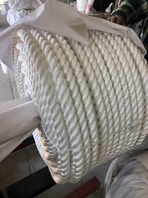 3-streng Nylon touw Polyamide Marine Grade 4mm-60mm Zwart/Wit