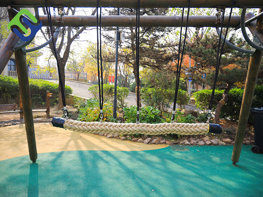 120mm Dia Net Playground Rope Bridge Natuurlijke Kleur 12 Bundels Gevlechte Polyester