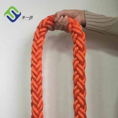 Oranje Kleur 8 Kabel 64mm van de Bundelpolyester Vastleggend Tow Line For Vessel