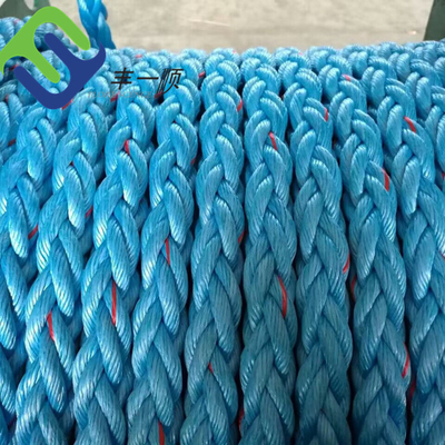 Multifilament de Meertroskabel van het 8 Bundelpolypropyleen van pp voor Schepen en Tugline