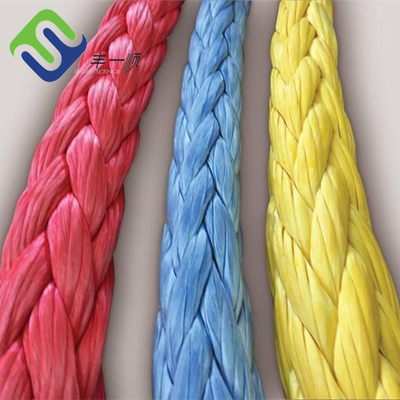 Boot 12 Bundeluhmwpe Kabel Synthetische UHMWPE Tow Rope 18mm voor Marine