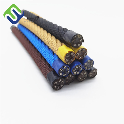 Gemengd gekleurde 18mmx250m speeltuin Klimmen combinatie draad touw met 6x19 FC