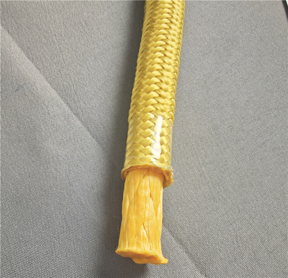 Dubbel gevlochten geel Uhmwpe touw met polyester mouw 16mm
