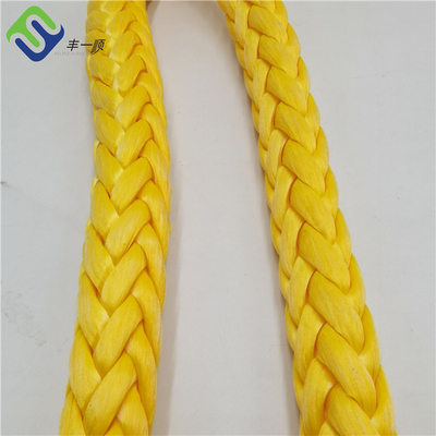 Hoog trekvermogen 12 strengen enkel gevlochten UHMWPE touwen 30 mm mooring touw