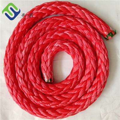 Hoog trekvermogen 12 strengen enkel gevlochten UHMWPE touwen 30 mm mooring touw