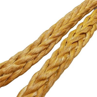 12 strengen gevlochten synthetisch 20 mm-120 mm Uhmwpe Marine Mooring Rope Met Multi Colors