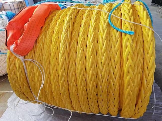Hoge sterkte 10mm 12mm 12 Strand Uhmwpe Fiber Winch Braid Line Marine Sail Rope Yacht