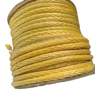 Hoge sterkte 12-streng gebreide UHMWPE synthetische vezel draad touw 48mm Diameter Voor zeeschepen slepen Mooring Steel Hinge Bag