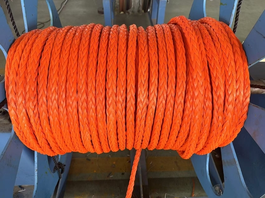 100% Uhmwpe touw 12mm 12 strengen gevlochten hoge sterkte droogbaar touw winch sleeptouw