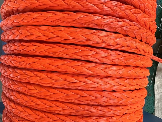 100% Uhmwpe touw 12mm 12 strengen gevlochten hoge sterkte droogbaar touw winch sleeptouw