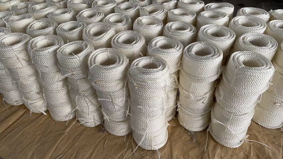 3-streng Nylon touw Polyamide Marine Grade 4mm-60mm Zwart/Wit