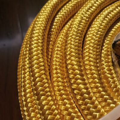 Dubbel gevlochten polyester mantel met UHMWPE 12-strengs touwkern voor het aanmeren en ankeren van boten met aangepaste maten 4mm-60mm