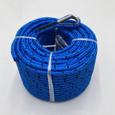 Blauwe Kleur 16-strengs Dubbel Gevlochten Nylon Meer- en Ankerlijn Touw 6mm-60mm Hot Sale