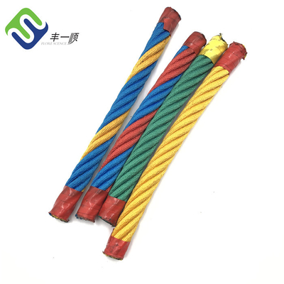 Openlucht van de het Staalkern van het Speelplaatspolypropyleen de Combinatiekabel 6 Bundel 16mm