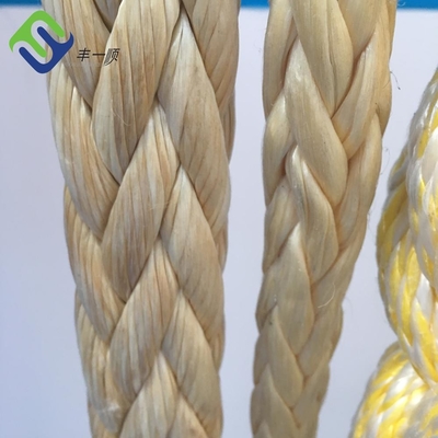 12 strengen UHMWPE touw kern Dubbel gevlochten UHMWPE touw Hawser scheepstouw
