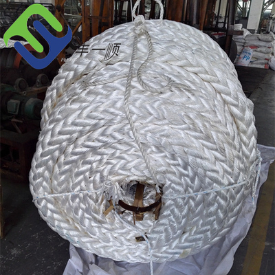 Maritiem mooring touw 8 strengen gevlochten PP Danline vezel touw 32-88mm voor schip