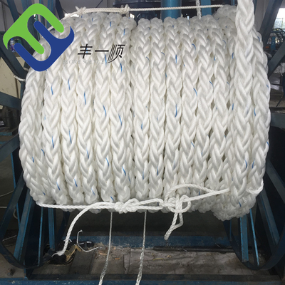 Maritiem mooring touw 8 strengen gevlochten PP Danline vezel touw 32-88mm voor schip