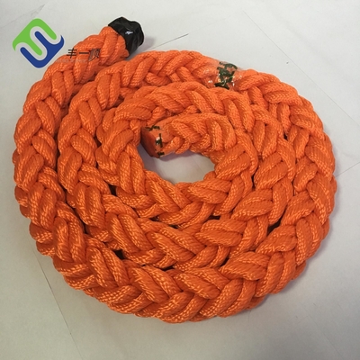 8 Streng Marine Polyester Geflechte Kabel voor Vessel Mooring 56mm*220m Polyester touw