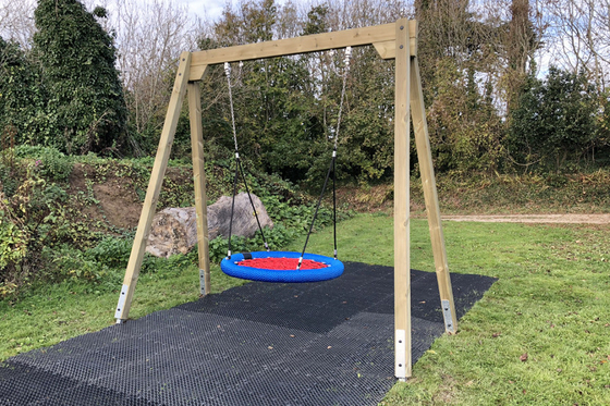 Hoogwaardige speeltuin Vogelnest Swing 120cm 12cm Ring met aangepaste kleur