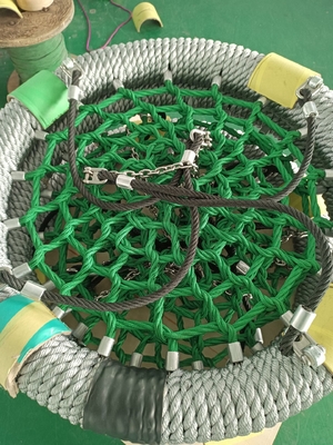 Grijze groene gemengde kleur 100cm diameter 12cm ring speeltuin Net Swing Met hoge laadcapaciteit