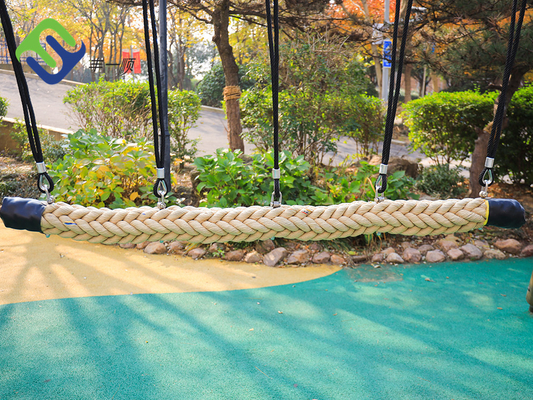 120mm Dia Net Playground Rope Bridge Natuurlijke Kleur 12 Bundels Gevlechte Polyester