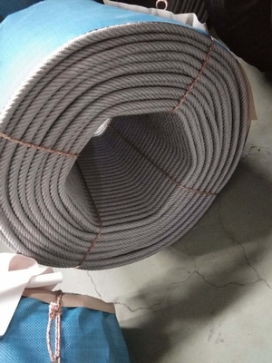 Grey Color 16mm Kabel van de de Kernpolyester van de Roestvrij staaldraad met Aangepaste Kleur