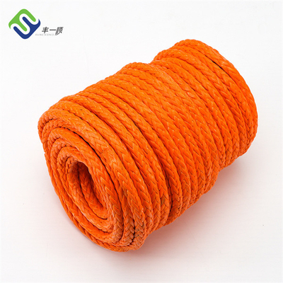 Flexibel 12-strengs enkelvoudig gevlochten UHMWPE Amsteel-touw met lage rek 1/4"