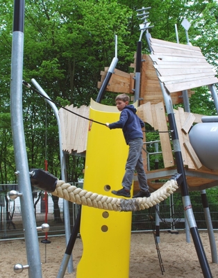 150mmx4 de Kabelbrug van de metersspeelplaats met Combinatie Hangende Kabel