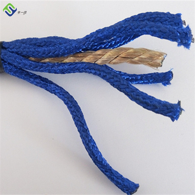 16 mm 6 strengen polyester combinatie touw met staaldraad voor speeltuin